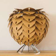 Bespoke Chrome Table Lamp- Wood