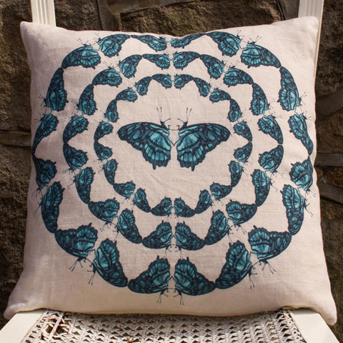 Dancing Butterflies Linen Cushion