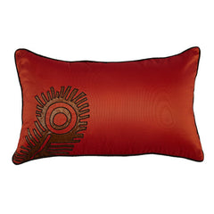 Raj 'Royalty' Applique Single Peacock Feather Cushion