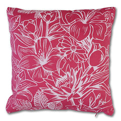 Coral Floral Design Cushion