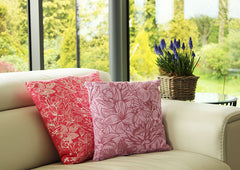 Coral Floral Design Cushion