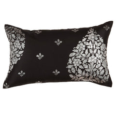 Bidri Oblong Floral Boota Cushion