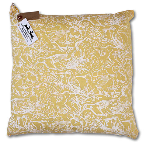 Yellow Humming Bird Cushion