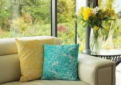 Turquoise Humming Bird Cushion