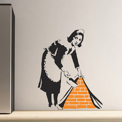 Banksy Maid Wall Sticker