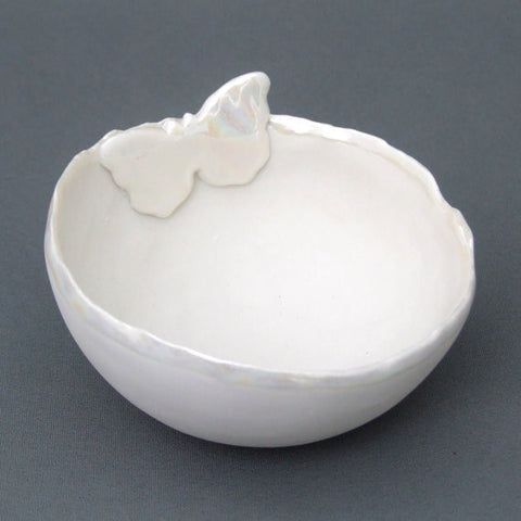 Handmade Porcelain  butterfly Decorative Bowl - Medium