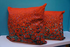 Poppies Print Cushion