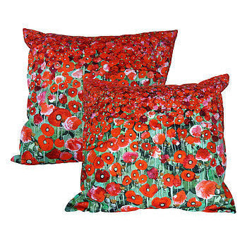 Poppies Print Cushion