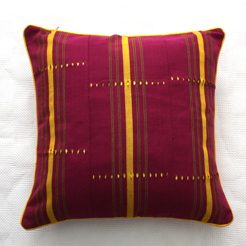 Fuchsia Aso Oke Cushion