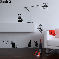 Banksy Rat Pack 2 Wall Sticker