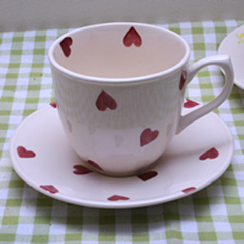 Queen of Hearts red Teacup and Saucer