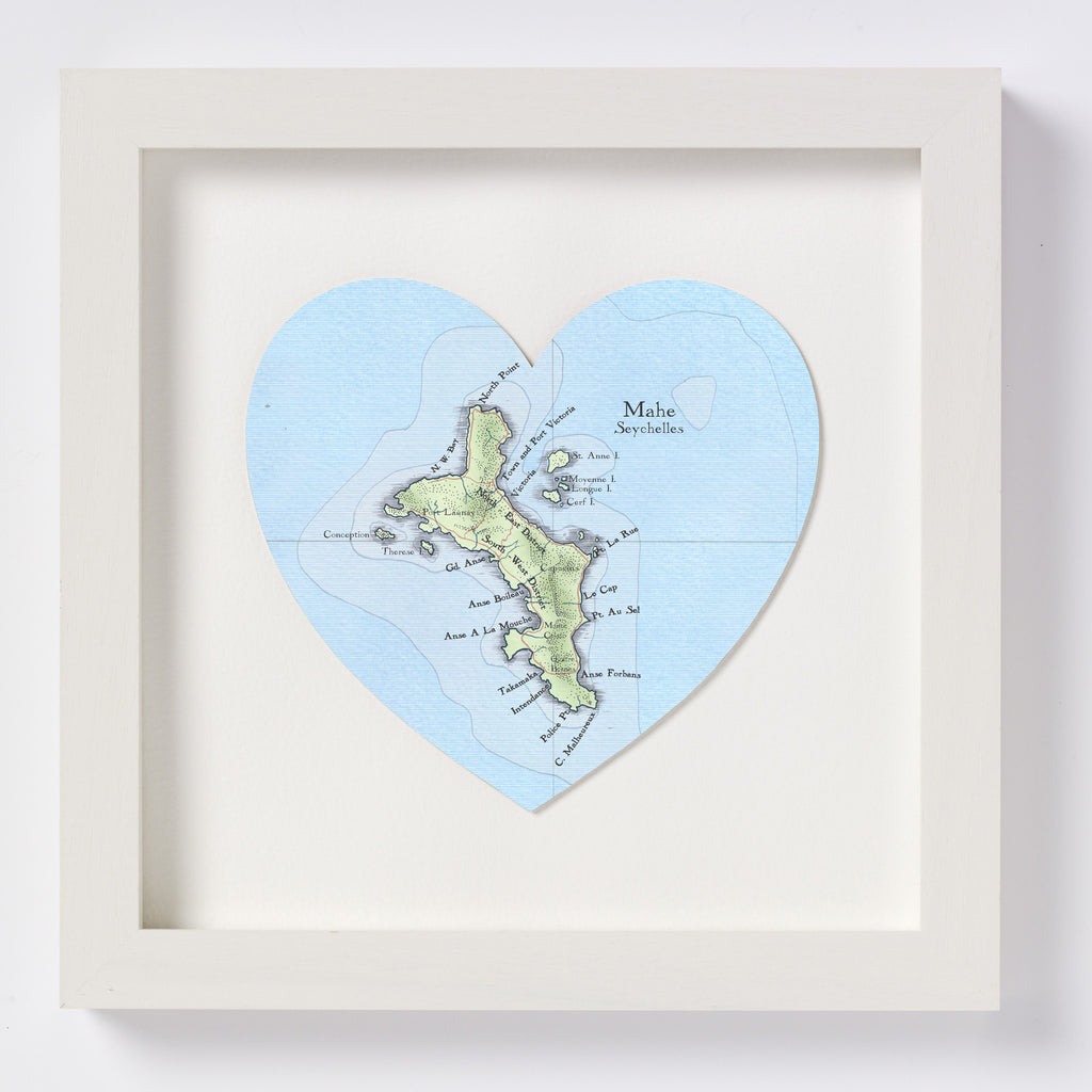 Seychelles Heart Map