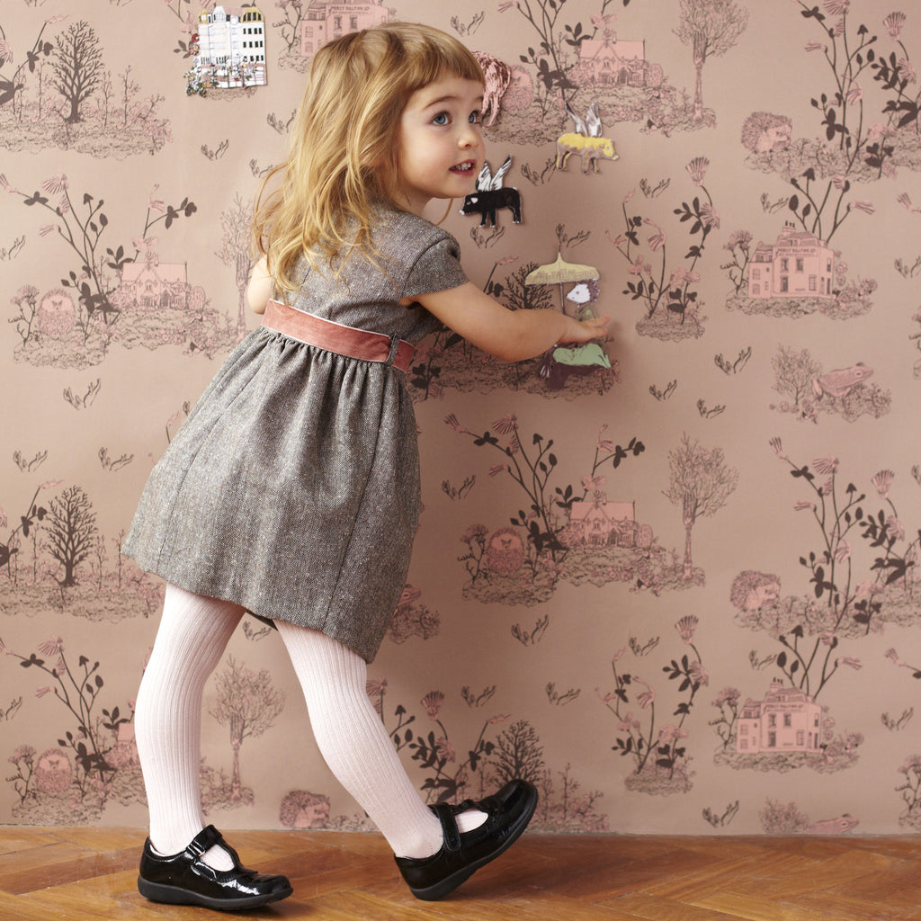 Magnetic Woodlands Wallpaper - Brown Pink