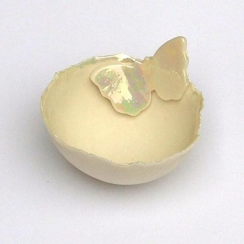 Handmade Porcelain  butterfly Decorative Bowl - Small