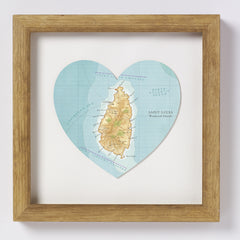 St Lucia Heart Map