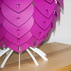 Bespoke White Table Lamp- Pink