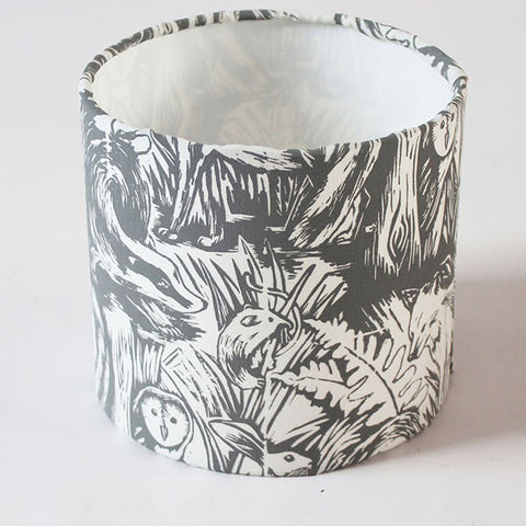 Light Grey Woodland Lampshade