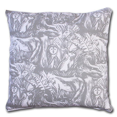 Light Grey Woodland Cushion