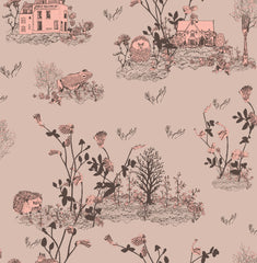 Woodlands Wallpaper -  Brown Pink