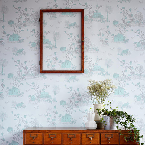 Woodlands Wallpaper -  Blue