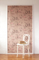 Woodlands Wallpaper -  Brown Pink