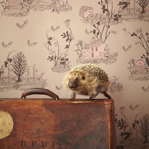 Woodlands Wallpaper -  Brown Pink
